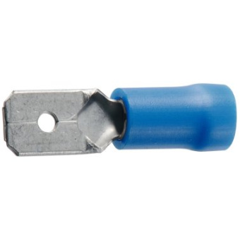 Euromarine Male Spade Terminal 6,3mm Blue - Set Of 10