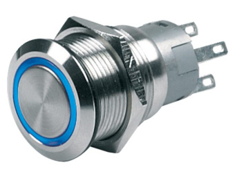 BEP 80-511-0004-00 - Push Button Switch With Lighting (On)-Off 12V Blue