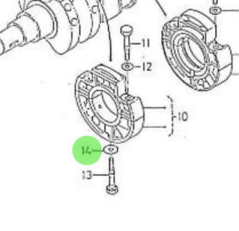 Nanni Diesel 970491540 - Bearing Case Washer for Crankshaft Bearings