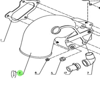 Nanni Diesel TP250C00 - Exhaust Mixer for T4 Series Engines