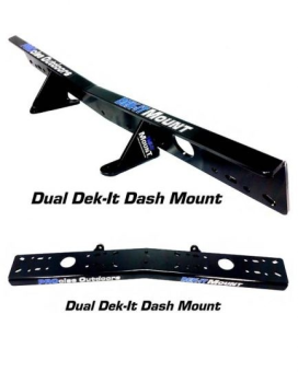 PROcise Outdoors Dek-It Mount Dual Dash Black