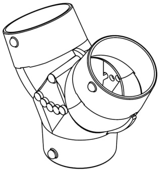 MSI HY433 ABS Plastic Hose Y, 4" Hose Inlet - 3", 3" Hose Outlets