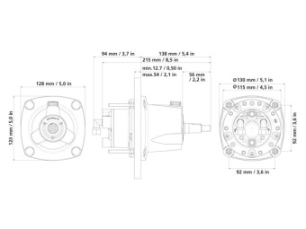 Ultraflex Gotech Hydraulic Inboard Set up to 115HP