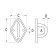 Ronstan RF416 Padeye, 83mm x 35mm Diamond Base