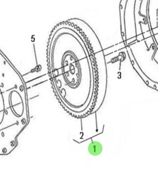 Nanni Diesel 970302807 - Complete Flywheel for 4.150HE and N4.38 Engines