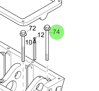 Steyr 9000249-1 - Hex Flange Bolt EN 1665 M8x130 10.9 A2C for Steyr Engine Applications