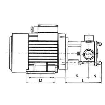 Johnson Pump FIP25B-BSP00M01F80 - FIP25 Bronze Pump With Motor for Flange Mounting