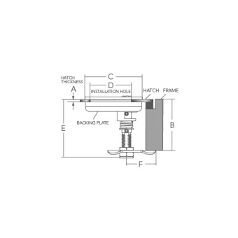Marine Town AISI 316 Hatch Latch With Key