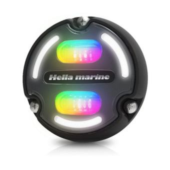Hella Marine 2LT 016 148-001 - Apelo A2 Aluminum RGB Underwater Light, Charcoal Lens