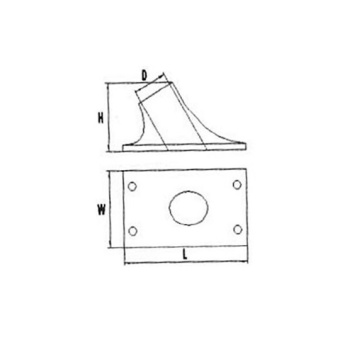 Stainless Steel Socket For Flagpole 25 mm