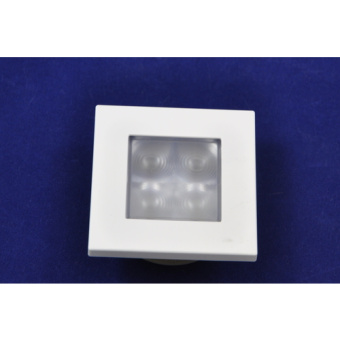 Hella Marine 2XT 980 580-751 - Warm White LED Square Courtesy Lamp, 12V DC, White Plastic Rim