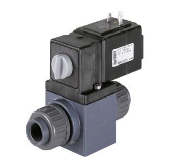 Parker 20-1141 3/4" FNPT 2-Way PVC Solenoid Valve for Product Water Diversion