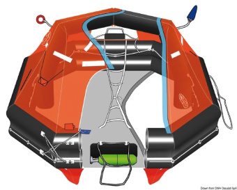 Osculati 22.751.36 - Deep-Sea Liferaft B Pack Flat 6 Seats 74x37x49cm