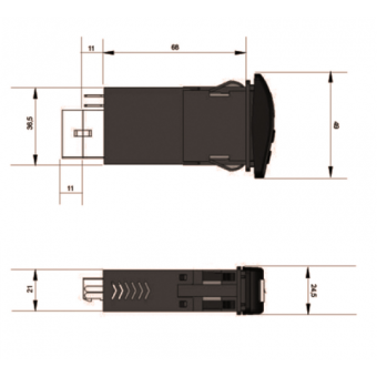 Universal Rocker Switches For 2 Wipers
