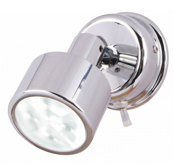 Hella Marine 2JA 980 770-201 - Ponui White Light LED Reading Light 12V - Bright Chrome Finish