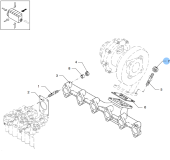 Vetus DZ41008 - Hexagon Nut for Exhaust Manifold