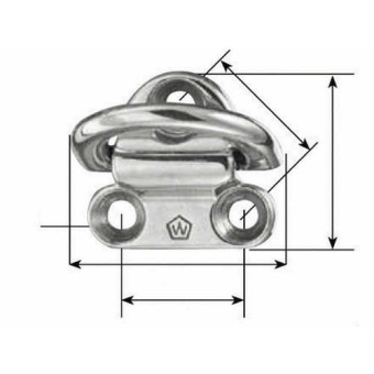 Plastimo 402332 - Folding Pad Eyes ø6mm