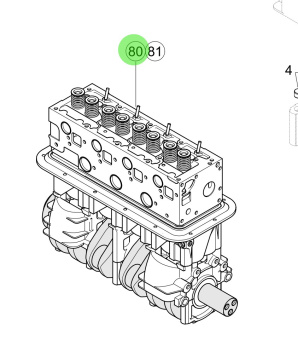 Steyr MT40084-0 - Partial Engine Assembly With Block, Pistons, Crankshaft and Valves