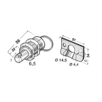 Stainless Steel Lock With Botton