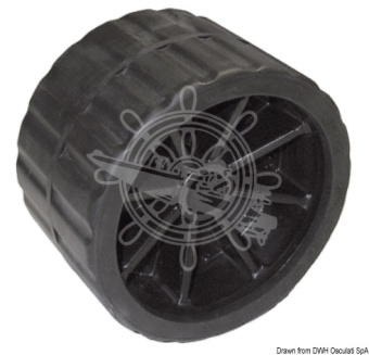 Osculati 02.029.09 - Side Roller, Black 75 mm Ø Hole 18.5 mm