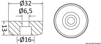 Osculati 43.223.14 - Lateral Anode Couple For 2 Blades Propeller