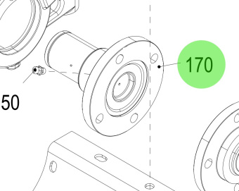 Steyr Z002120-0 - Shaft Flange Drive Shaft for Merc. Applications