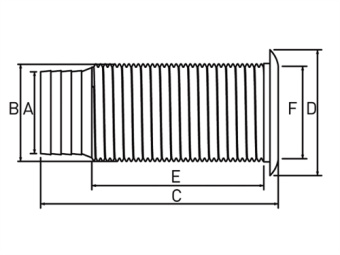 Nuova Rade 197001 - Nylon Through-Hull 1½" 38mm Hose, Stainless Steel Flange