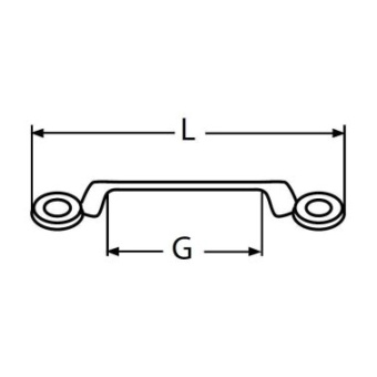 Euromarine Strap Flat Deck Eye A4 40x75mm