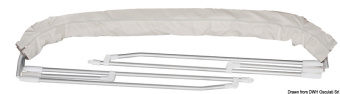 Osculati 46.908.23 - 3-Arc Foldable Bimini Ø 22 mm 200/210 cm White