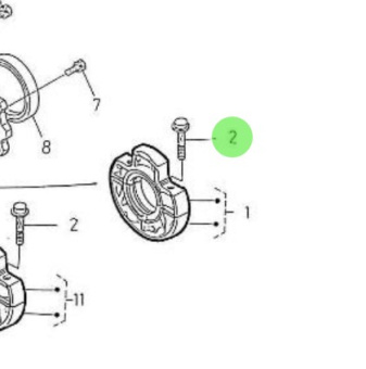 Nanni Diesel 970307309 - Bearing Case Bolt for Crankshaft Bearings