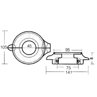 Tecnoseal Aluminium Collar For Sail Drive 130/150 HP