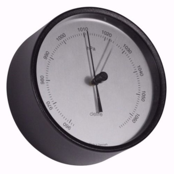 Delite 606501 - Barometer Clausen Black Case / Satin Dial