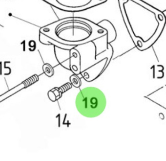 Nanni Diesel 970151309 - D6 Plain Washer for Accelerator and Cylinder Head Assemblies