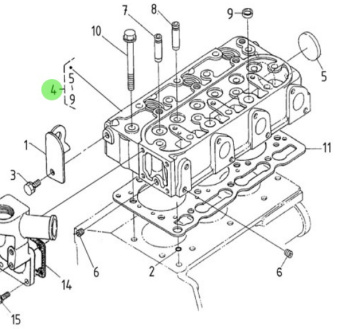Nanni Diesel 970313495 - Complete Cylinder Head for N3.30 Engines