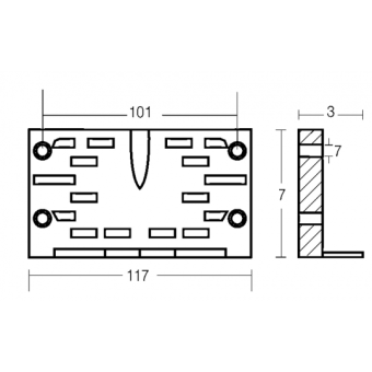 E. Polipodio Zinc Alveolar Plate For OMC Engine 100/245 HP