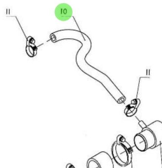 Nanni Diesel 48328081 - Air Filter Hose for 4.330TDI and 4.340TDI Engines