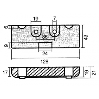 Tecnoseal Aluminium Plate For 200/275 HP Verado Engine