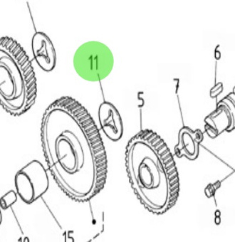 Nanni Diesel 970310837 - Camshaft Collar for 4.330TDI, 4.340TDI, and N4.115 Engines