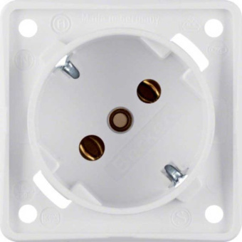 Berker 2-pin Schuko Socket Outlet IP44 - Anthracite Matt