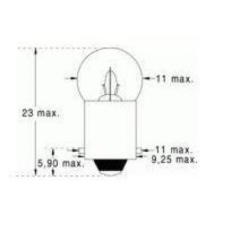 BA9S Spherical Bulb 12V 2.2W - Set of 2