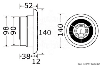Osculati 13.580.12 - Spotlight With Extractor Fan 12 V