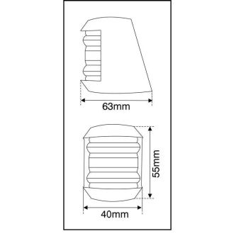 Lalizas 30865 - Faros 7 Bi-Colour Light, With Black Housing