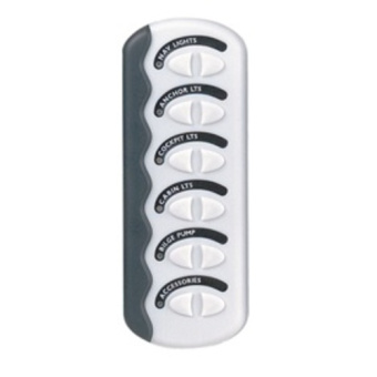 BEP CG2-6W-W - Contour Generation II Spray Proof Switch Panel 6W No Fuse White MC10
