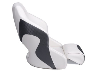 Talamex Captain Boat Seat Deluxe Duo White/Gray 60cm x 52cm x 66cm