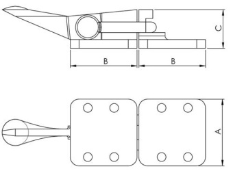 Hollex Chest Lock 38x38 mm