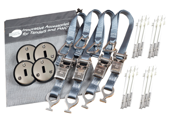 Rapid Marine PE25LPKIT-4-GY - Padeye Kit - Low Profile x 4, Grey