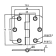 Allpa Stainless Steel Covered Hinge, 75x74x3mm