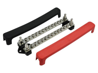 BEP BB-12W-2NC/DSP - Busbar Double 12 Terminals, 2 Studs