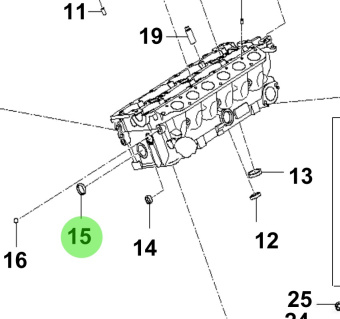Bukh 15734-25000 - Sealing Cap for R210J and S270J Cylinder Heads