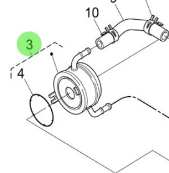 Nanni Diesel 970314935 - Cooler Assembly for N4.85 and N4.100 Engines